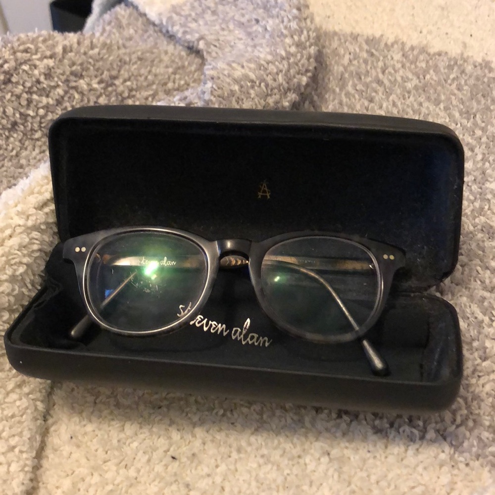 Grey tortoise Steven Alan glasses